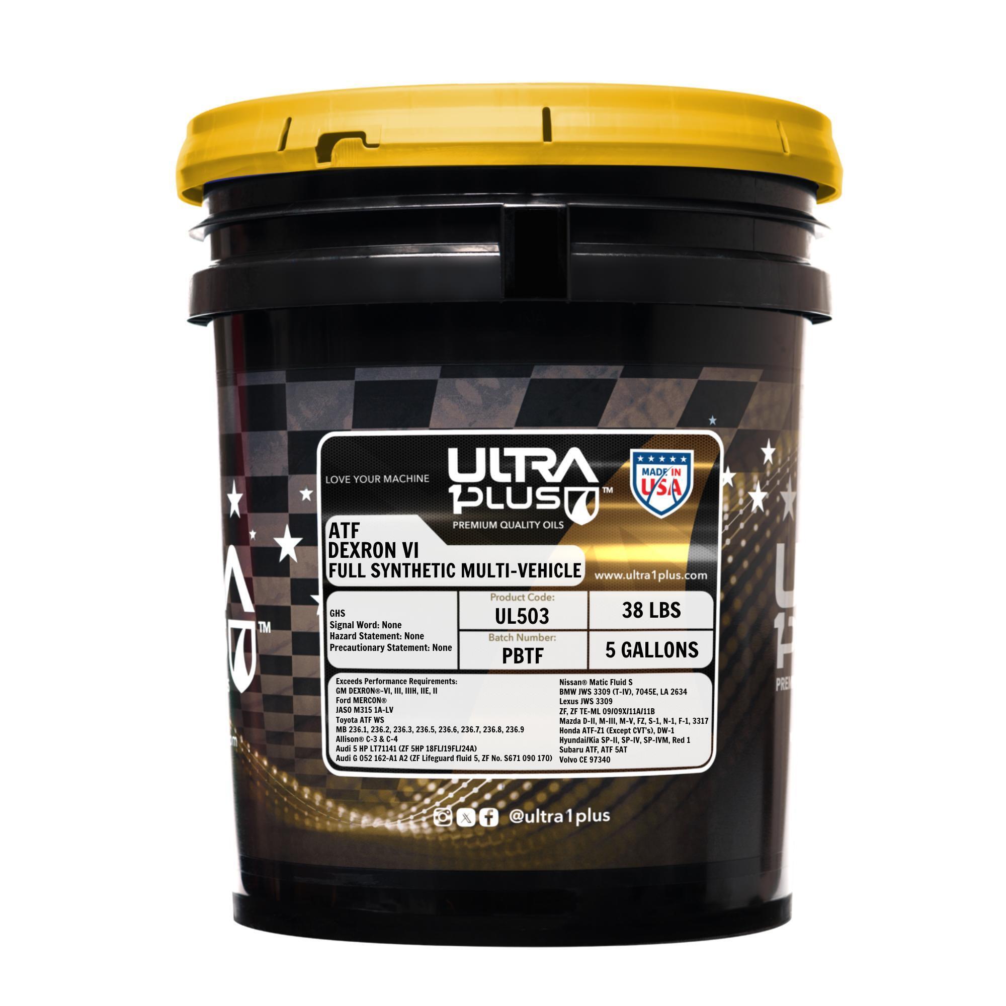 Ultra1Plus Synthetic Dexron VI ATF - 5 Gal., Full Synthetic, Model# UL503